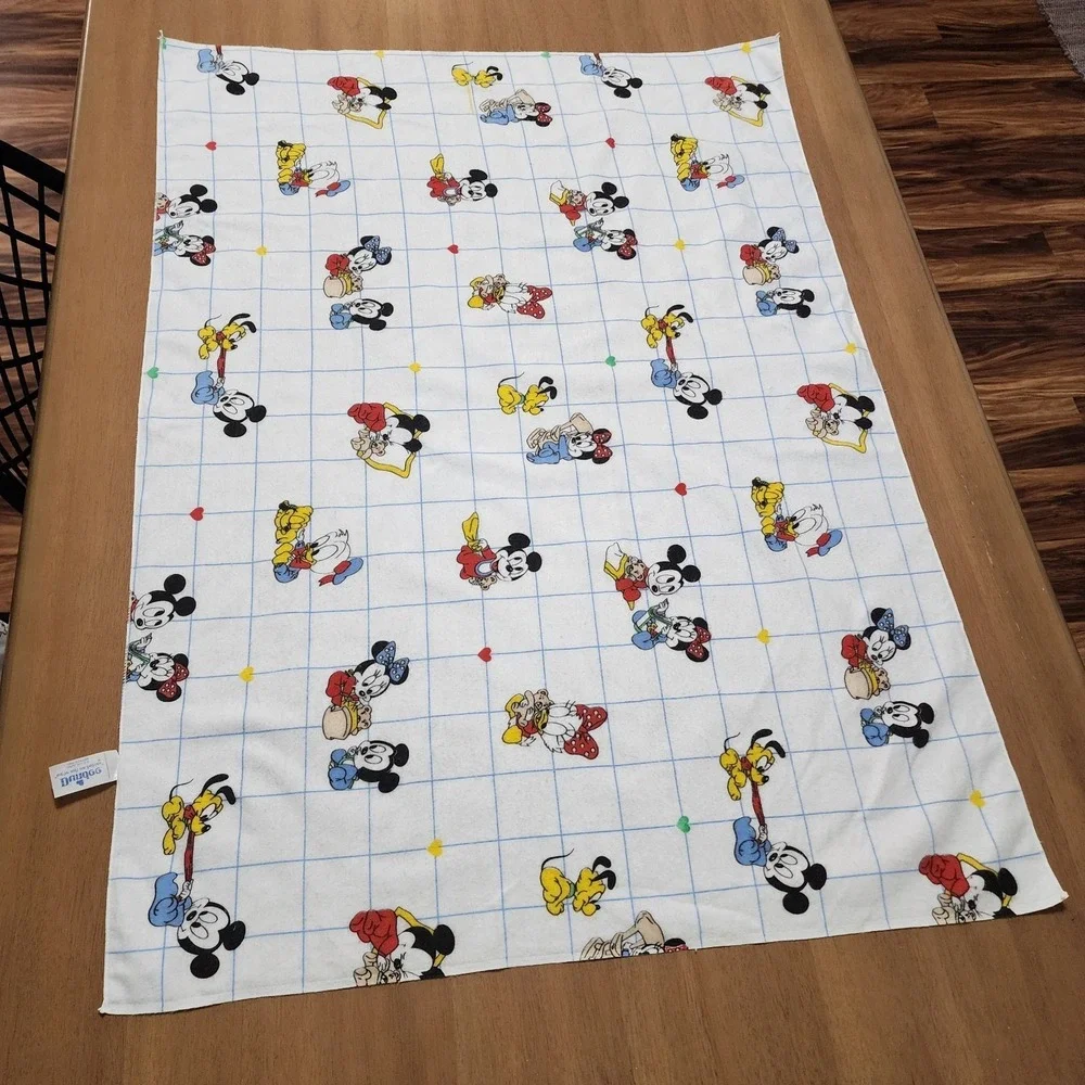 Vintage Dundee Disney Babies Receiving Blanket Primary Colors